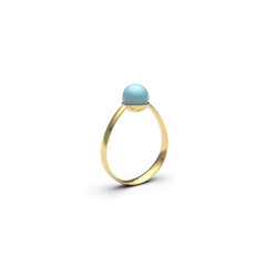 Anello in argento con Larimar