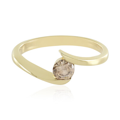 Anello in argento con Diamante Champagne I2