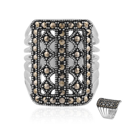 Anello in argento con Marcassite