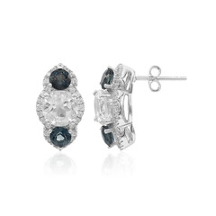 Orecchini in argento con Topazio Bianco