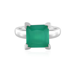 Anello in argento con Onice Verde