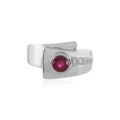Anello da uomo in argento con Rubino del Madagascar