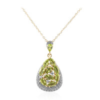 Collana in argento con Peridoto della Birmania