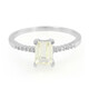Anello placcato in platino con Kunzite Canarino