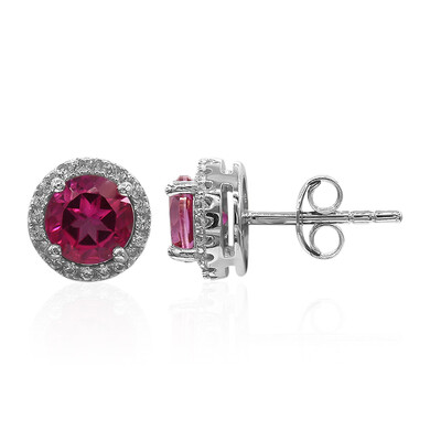 Orecchini in argento con Topazio Rosa