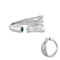 Anello in argento con Smeraldo Etiope