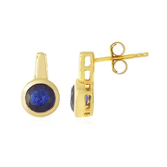 Orecchini in argento con Zaffiro Blu del Madagascar