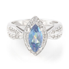 Anello in argento con Topazio Blue Paradise