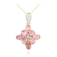 Collana in oro con Zaffiro Padparadscha (non riscaldato) (AMAYANI)