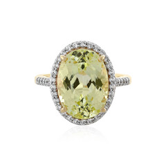 Anello in oro con Kunzite Canarino