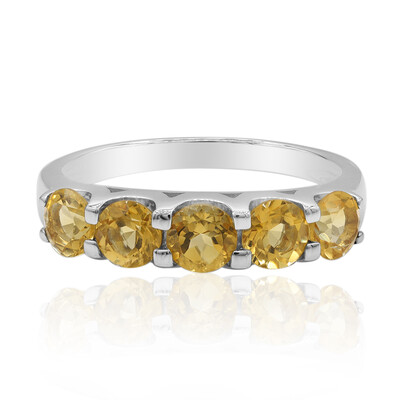 Anello in argento con Citrino