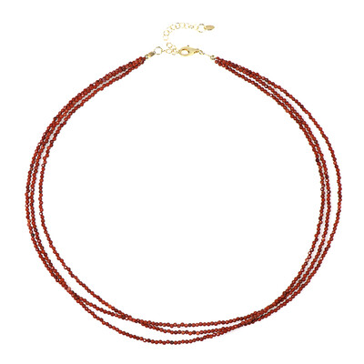 Collana in argento con Diaspro Rosso