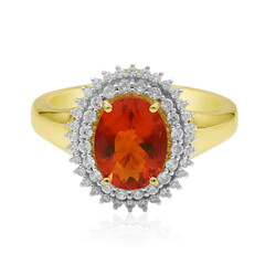 Anello in oro con Opale di Fuoco Messicano (Adela Gold)