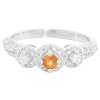 Anello in argento con Zaffiro Arancione