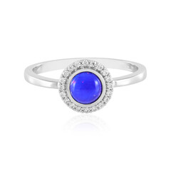 Anello in argento con Opale Blu dell'Etiopia