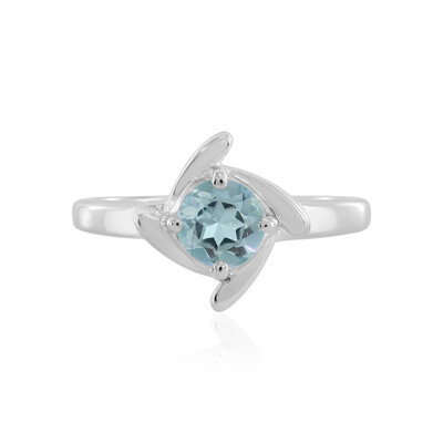 Anello in argento con Topazio Blu Cielo