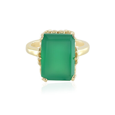 Anello in argento con Onice Verde
