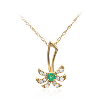 Collana in oro con Smeraldo Zambia AAA