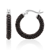 Orecchini in argento con Spinello Nero