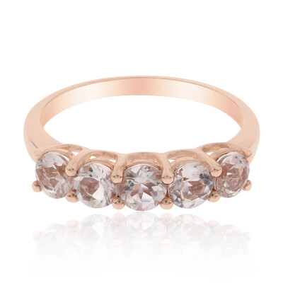 Anello in oro con Morganite AAA