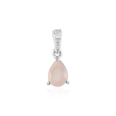 Ciondolo in argento con Quarzo Rosa