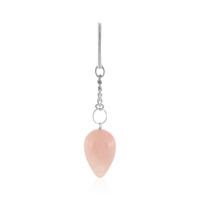 Portachiavi in ottone con Quarzo Rosa