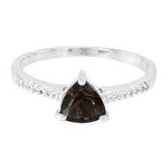 Anello in argento con Quarzo Fumè