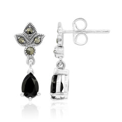 Orecchini in argento con Spinello Nero