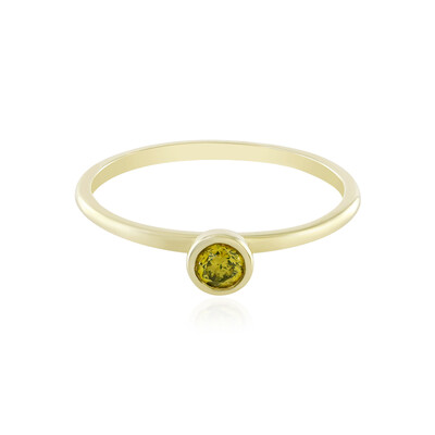 Anello in oro con Diamante Giallo I2
