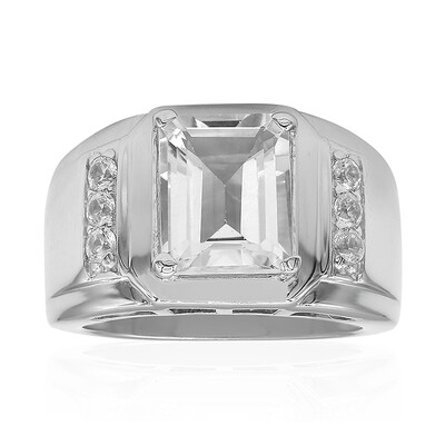 Anello in argento con Topazio Bianco