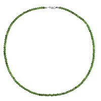Collana in argento con Diopside Russo