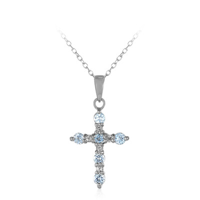 Collana in argento con Topazio Blu Cielo