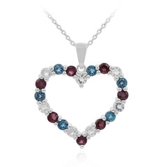 Collana in argento con Topazio Blu Londra