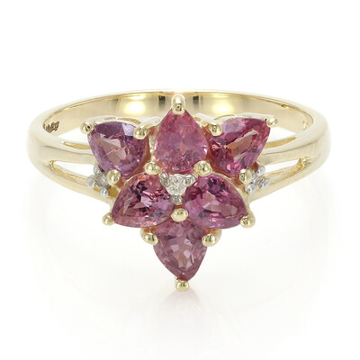 Anello in oro con Zaffiro Padparadscha (non riscaldato)