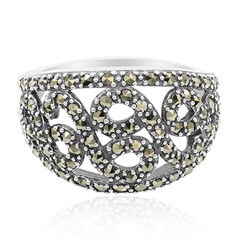 Anello in argento con Marcassite