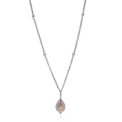 Collana in oro con Diamante Rosa I1 (CIRARI)
