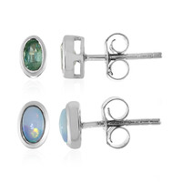 Set orecchini in argento con Cianite Menta e Opale di Welo