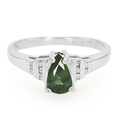 Anello in argento con Zaffiro Verde