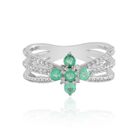 Anello in argento con Smeraldo Russo