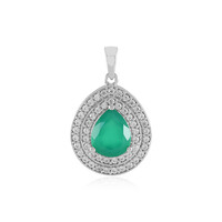 Ciondolo in argento con Onice Verde