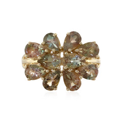 Anello in oro con Pietra del Sole dell'Oregon
