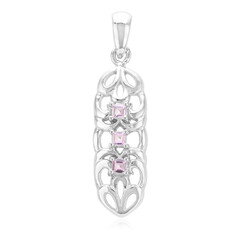Ciondolo in argento con Zaffiro Ceylon Rosa