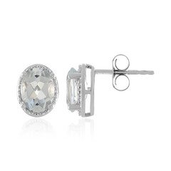 Orecchini in argento con Topazio Bianco