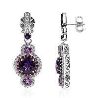 Orecchini in argento con Ametista Zambiana (Dallas Prince Designs)
