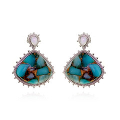 Orecchini in argento con Mosaico in Amazzonite (Dallas Prince Designs)