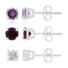 Orecchini in argento con Rodolite