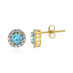 Orecchini in argento con Topazio Blu Svizzero
