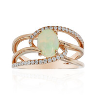 Anello in oro con Opale di Welo AAA