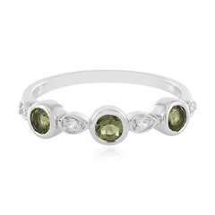 Anello in argento con Moldavite