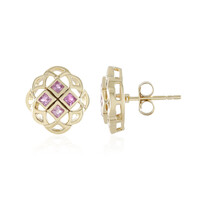 Orecchini in oro con Zaffiro Ceylon Rosa